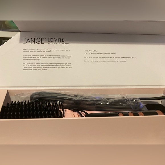 Brand New The L\'ange Straightening Brush PINK (orig. box still wrapped) main image 4